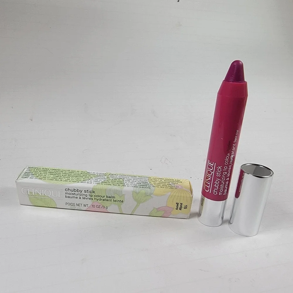 Clinique Chubby Stick Moisturizing Lip Color Balm ~ Pudgy Peony ~ 0.1oz/3g ~ NIB